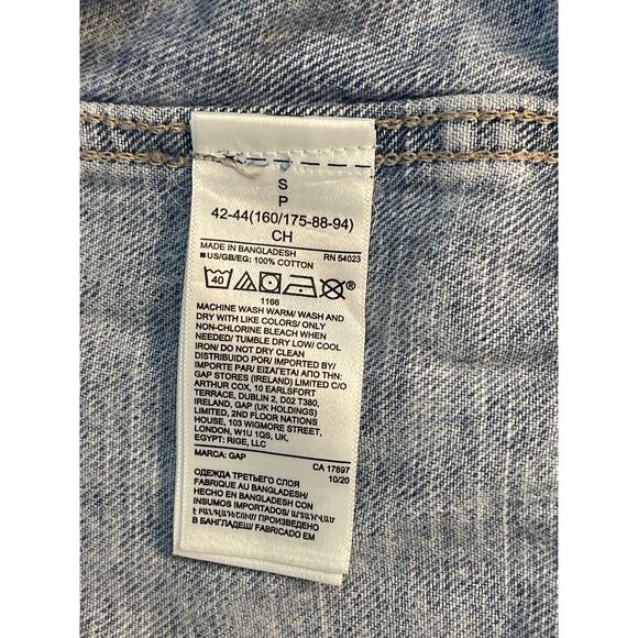 GAP Light Blue Denim Womens Y2K Jacket Size Small Pre-owned - Picture 4 of 9